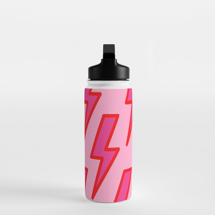 Pink and Red Y2k Lightning Bolt Wallpaper - Preppy Aesthetic Water Bottle Gallery Image 3