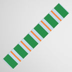 Bold Stripe Pattern in Green, Baby Blue, and Orange Table Runner Gallery Image 3