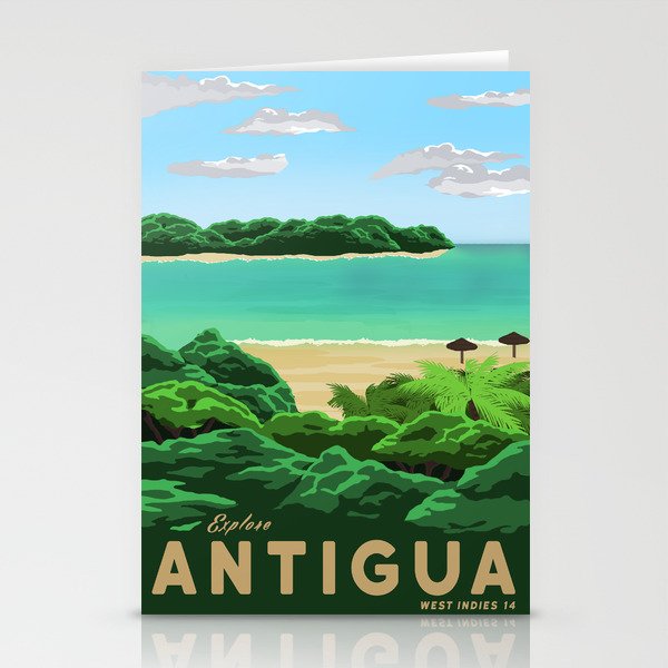 Travel Poster - antigua Stationery Card Gallery Image 2