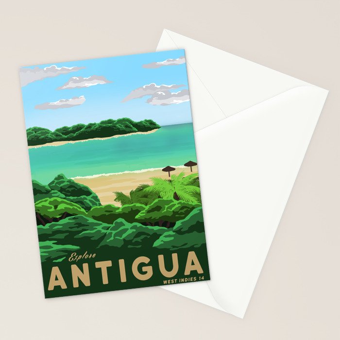 Travel Poster - antigua Stationery Card Gallery Image 2