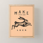 MAKE YOUR OWN LUCK (Coral) Mini Art Print Gallery Image 1