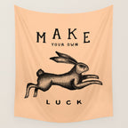 MAKE YOUR OWN LUCK (Coral) Wall Tapestry Gallery Image 4