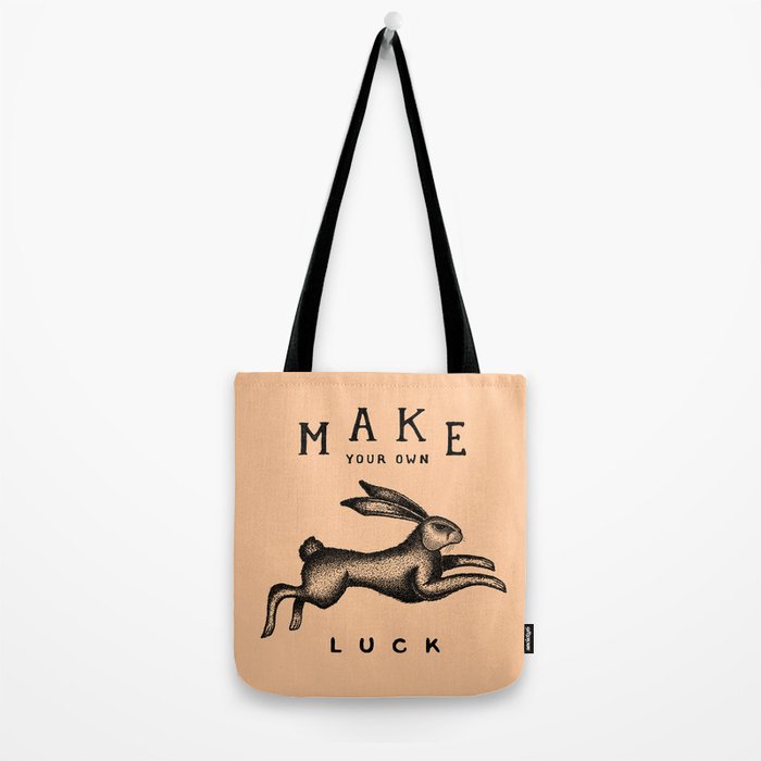 MAKE YOUR OWN LUCK (Coral) Tote Bag Gallery Image 2
