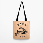 MAKE YOUR OWN LUCK (Coral) Tote Bag Gallery Image 2