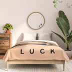 MAKE YOUR OWN LUCK (Coral) Comforter Gallery Image 3