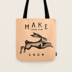 MAKE YOUR OWN LUCK (Coral) Tote Bag Gallery Image 1