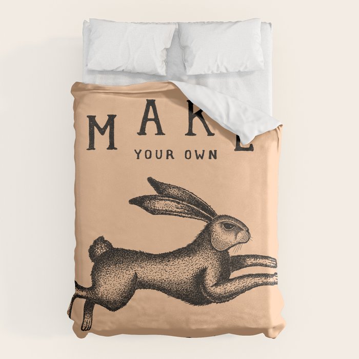 MAKE YOUR OWN LUCK (Coral) Duvet Cover Gallery Image 6