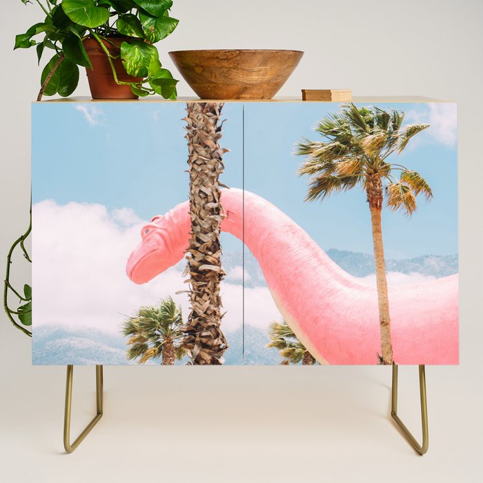Pink Dinosaur in Cabazon - Palm Springs - California Travel Photo Credenza Gallery Image 1