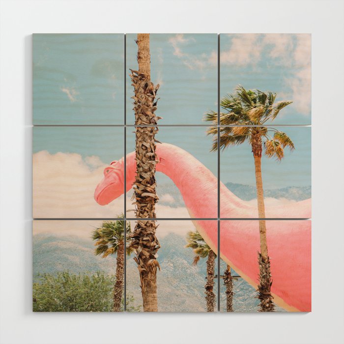 Pink Dinosaur in Cabazon - Palm Springs - California Travel Photo Wood Wall Art Gallery Image 1