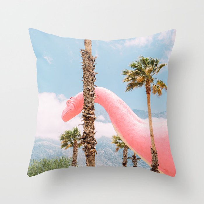 Pink Dinosaur in Cabazon - Palm Springs - California Travel Photo Throw Pillow Gallery Image 6