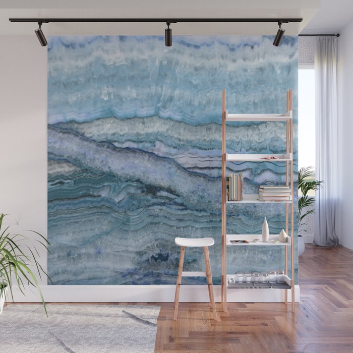 Mystic Stone Aqua Blue Wall Mural Gallery Image 1