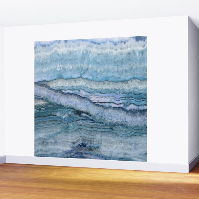 Mystic Stone Aqua Blue Wall Mural Gallery Image 2