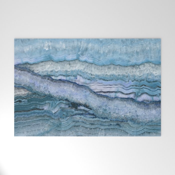 Mystic Stone Aqua Blue Welcome Mat Gallery Image 1