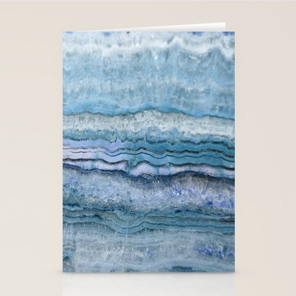 Mystic Stone Aqua Blue Stationery Card Gallery Image 1
