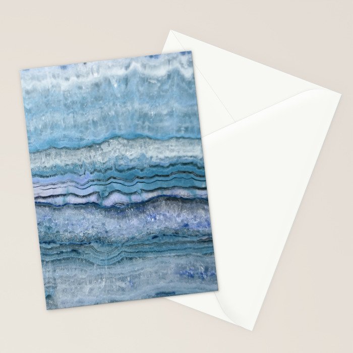 Mystic Stone Aqua Blue Stationery Card Gallery Image 2
