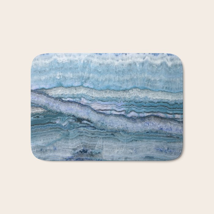 Mystic Stone Aqua Blue Bath Mat Gallery Image 1