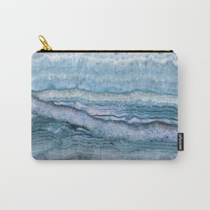 Mystic Stone Aqua Blue Carry All Pouch Gallery Image 1