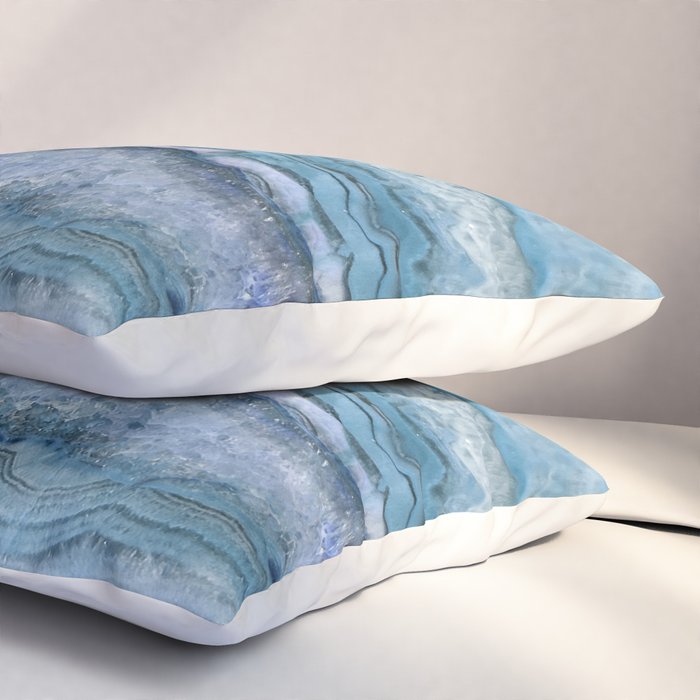 Mystic Stone Aqua Blue Pillow Sham Gallery Image 3