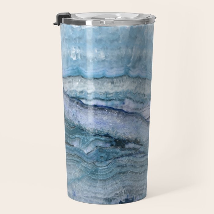 Mystic Stone Aqua Blue Travel Mug Gallery Image 3