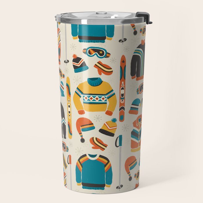 Vintage Skiwear Travel Mug Gallery Image 2