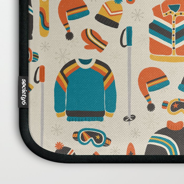 Vintage Skiwear Laptop Sleeve Gallery Image 3