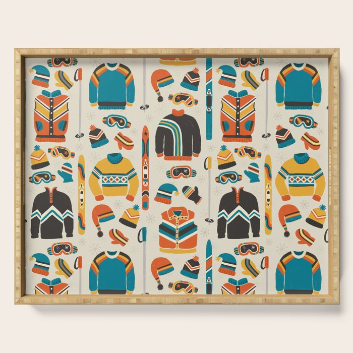 Vintage Skiwear Serving Tray Gallery Image 1