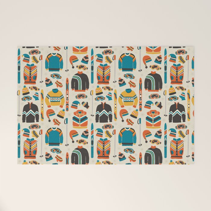 Vintage Skiwear Welcome Mat Gallery Image 1