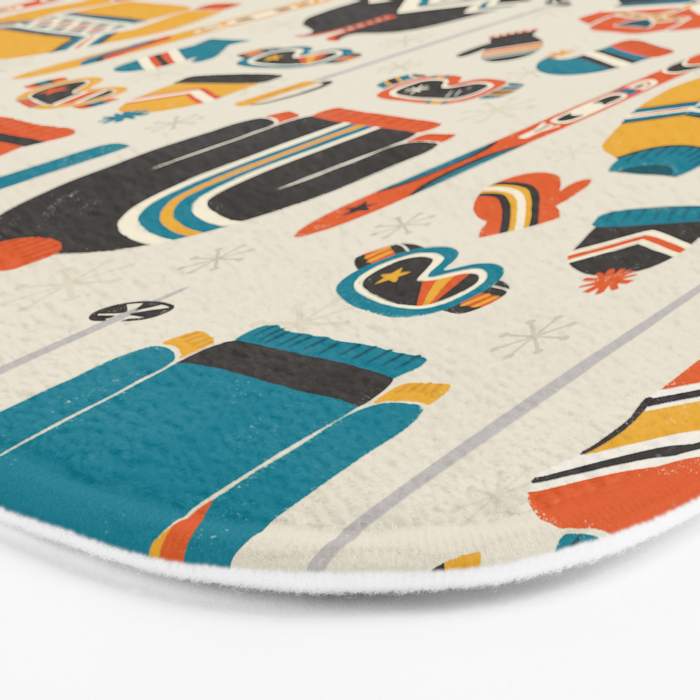 Vintage Skiwear Bath Mat Gallery Image 3