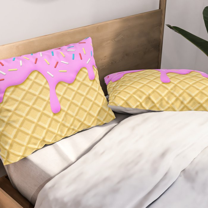 Strawberry Ice Cream Pillow Sham Gallery Image 2