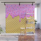 Strawberry Ice Cream Wall Mural Gallery Image 1