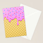 Strawberry Ice Cream Stationery Card Gallery Image 2