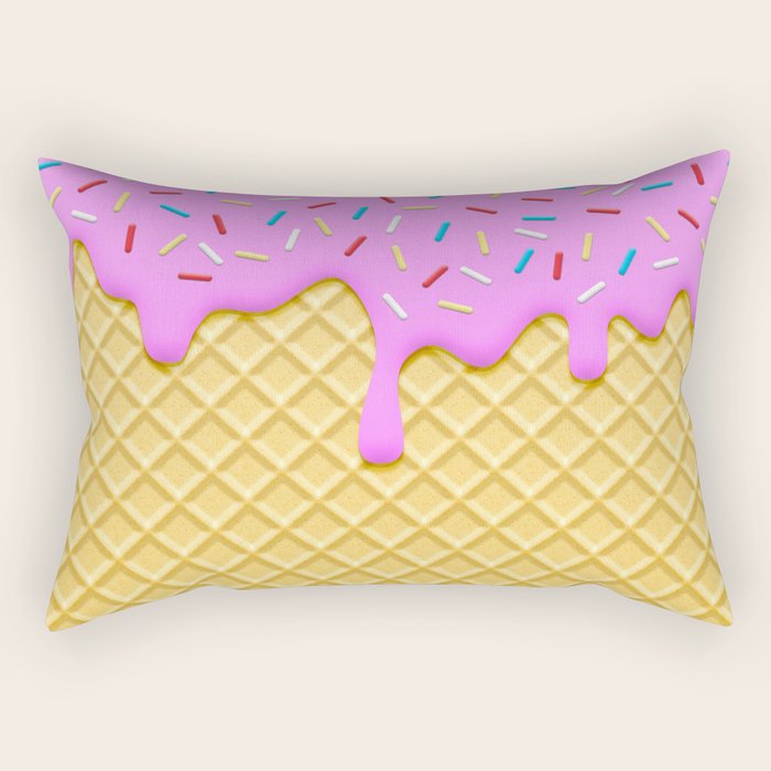 Strawberry Ice Cream Rectangular Pillow Gallery Image 1