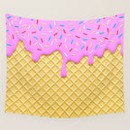 Strawberry Ice Cream Wall Tapestry Gallery Image 4