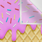 Strawberry Ice Cream Wall Tapestry Gallery Image 3