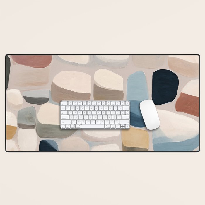 Soft Organic Stone Forms Desk Mat Gallery Image 1
