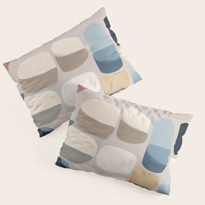 Soft Organic Stone Forms Pillow Sham Gallery Image 1