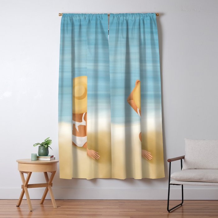 Beach Morning Window Curtain Gallery Image 5