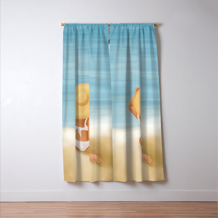 Beach Morning Window Curtain Gallery Image 3
