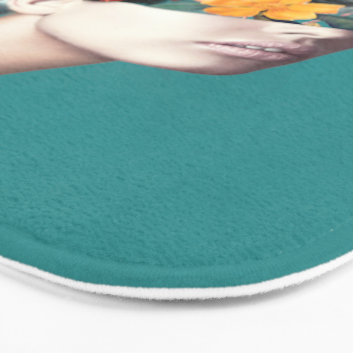 woman with flowers 16 Bath Mat Gallery Image 3