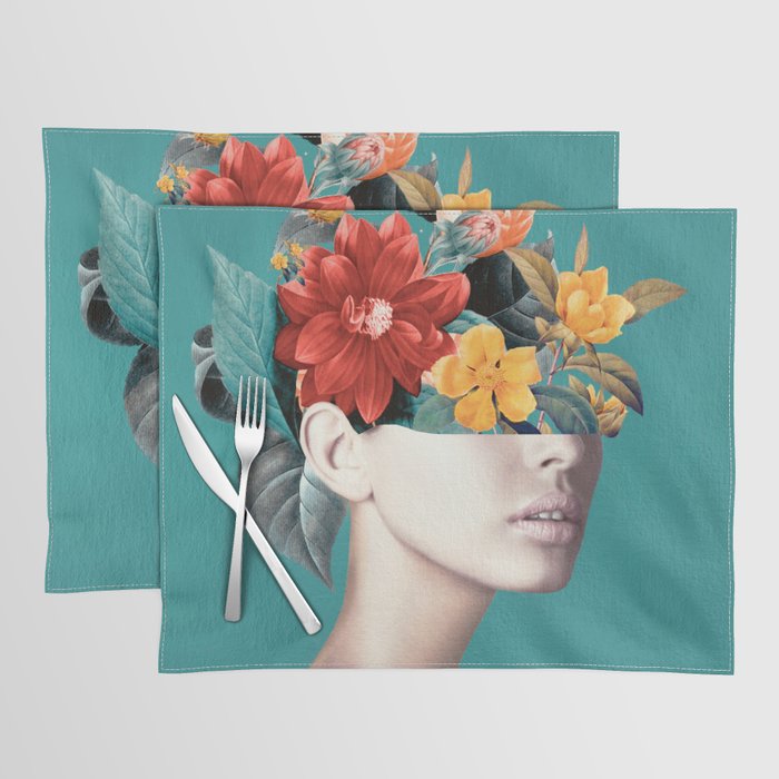 woman with flowers 16 Placemat Gallery Image 1