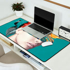 woman with flowers 16 Desk Mat Gallery Image 2