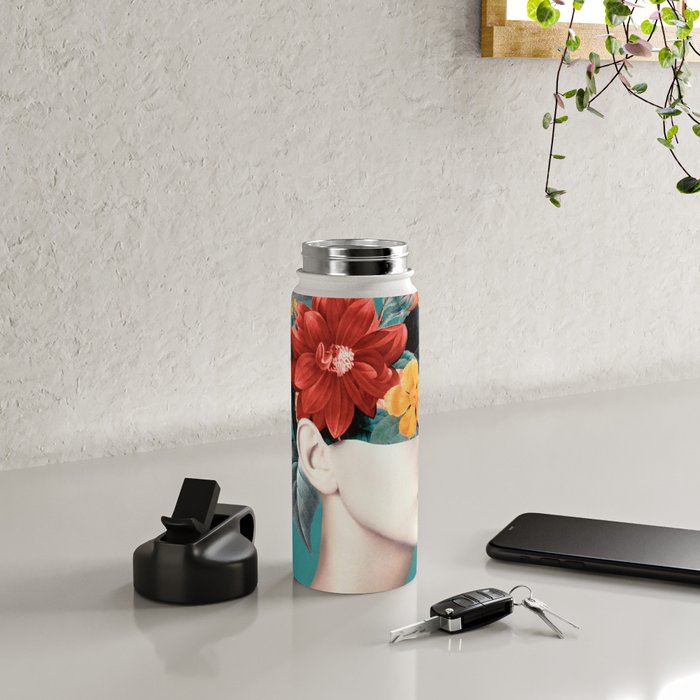 woman with flowers 16 Water Bottle Gallery Image 4