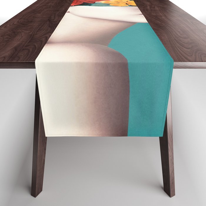 woman with flowers 16 Table Runner Gallery Image 1