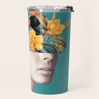 woman with flowers 16 Travel Mug Gallery Image 2