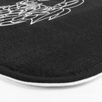 The Girl with the Flowers: Black & White Edition Bath Mat Gallery Image 3