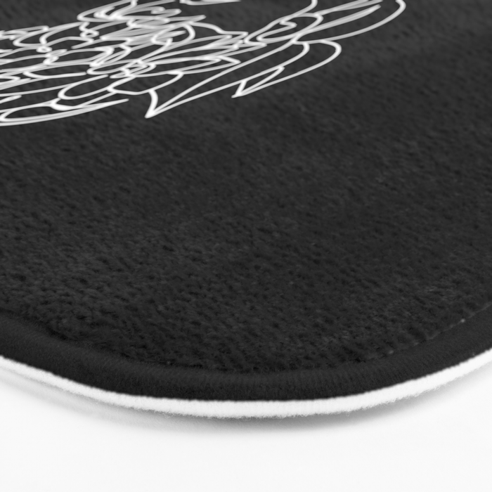 The Girl with the Flowers: Black & White Edition Bath Mat Gallery Image 3