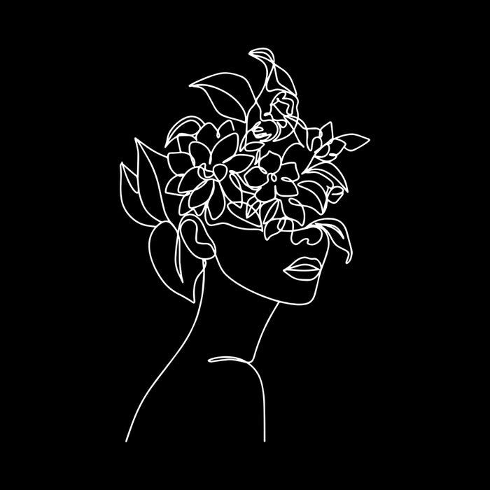 The Girl with the Flowers: Black & White Edition Coffee Mug Gallery Image 2