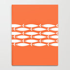 Fish Stripe 6 in Orange and White - Minimalist Pattern Notebook Gallery Image 4
