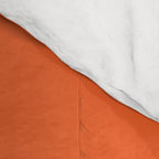 Fish Stripe 6 in Orange and White - Minimalist Pattern Comforter Gallery Image 4