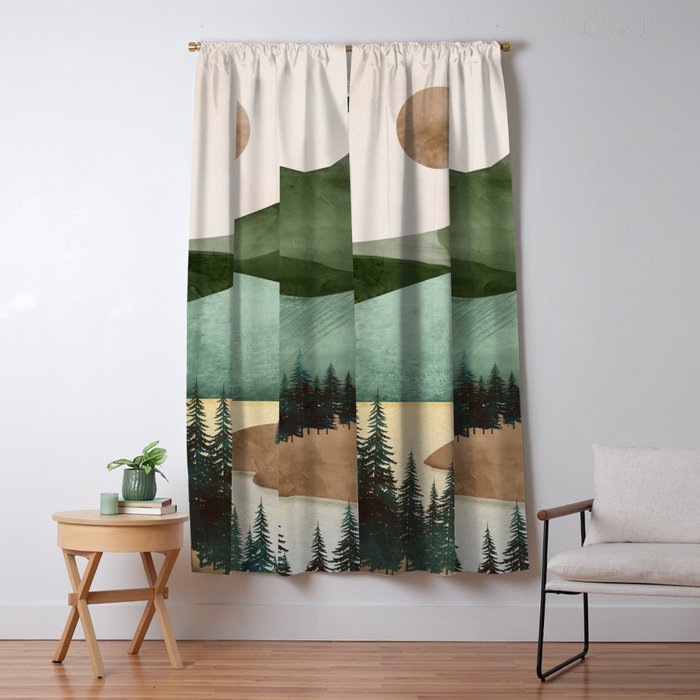 Abstract Art Landscape 16 Window Curtain Gallery Image 5